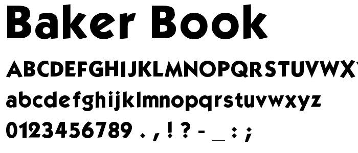 Baker Book font